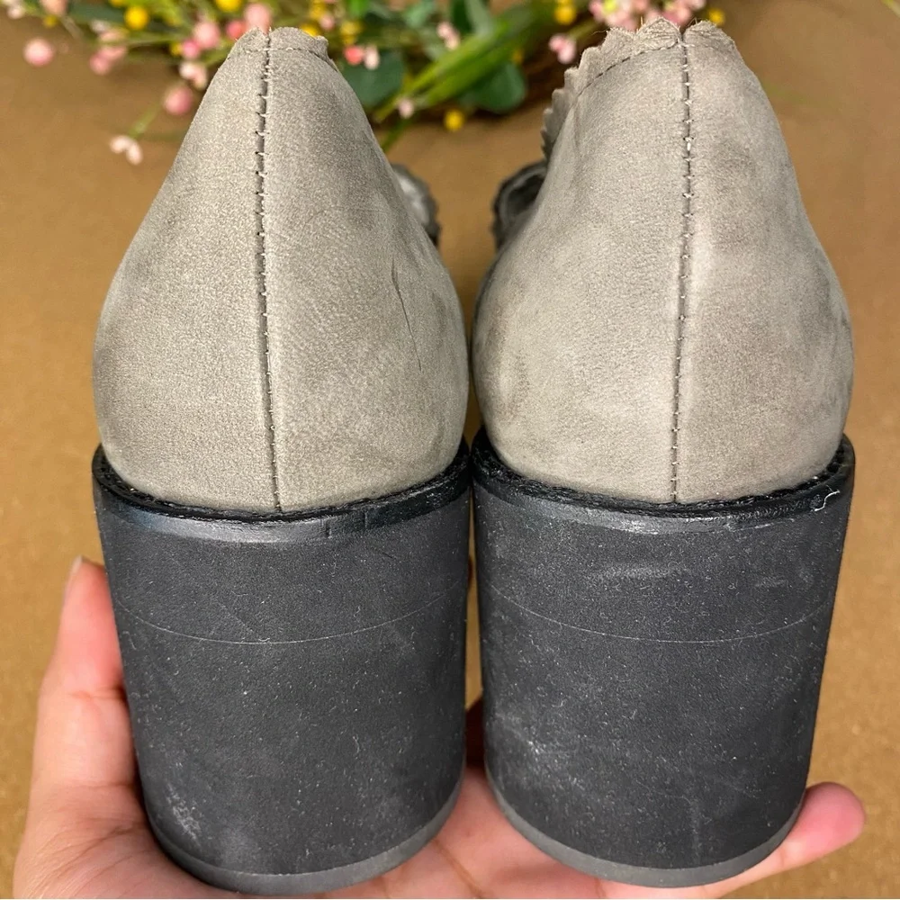 EILEEN FISHER HARRIA LOAFERS BLOCK CHUNKY PLATFORM HEELS SIZE 8.5